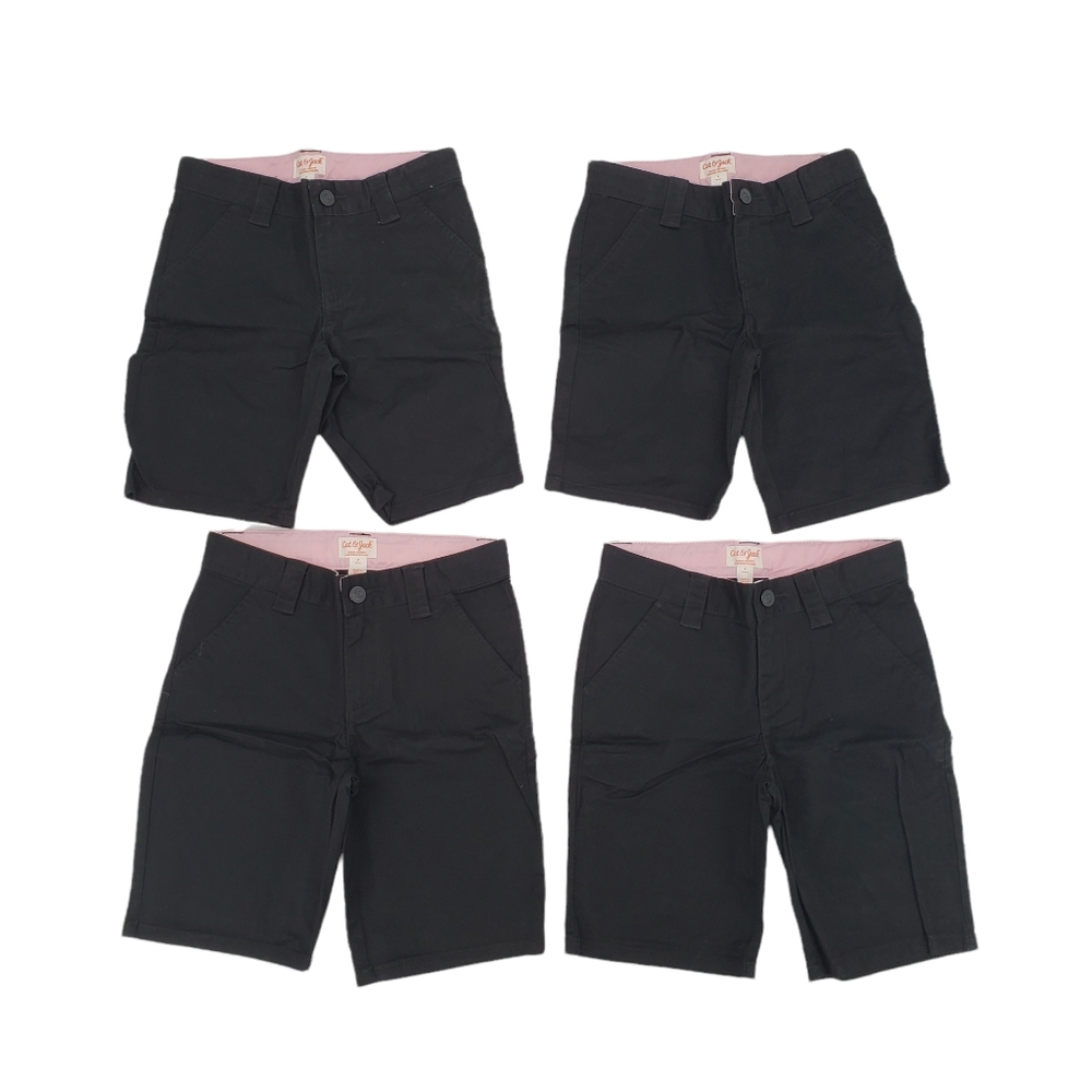 NWT Cat & Jack Girls School Uniform Shorts Size 7 Four Pack Ebony
